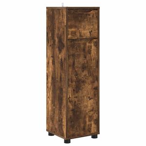 vidaXL Badkamer Kast Gerookt eiken 30,5 x 30 x 101 cm Bewerkt hout