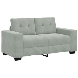 vidaXL Loveseat bank 160x77x82 cm fluweel lichtgrijs