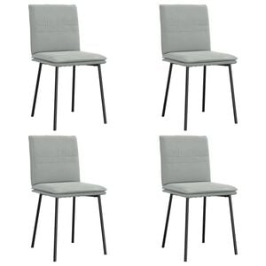 vidaXL Eetkamerstoelen 4 st fluweel lichtgrijs
