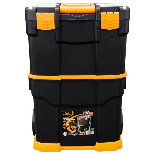 vidaXL Gereedschapskoffer op wielen 460x280x677 mm polypropeen