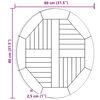 vidaXL Tafelblad rond 2,5 cm 80 cm massief teakhout