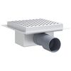 vidaXL Dot doucheafvoer Zilver 15 x 15 cm Roestvrij staal 304