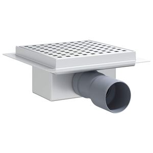vidaXL Dot doucheafvoer Zilver 15 x 15 cm Roestvrij staal 304