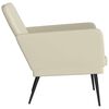 vidaXL Fauteuil 61x78x80 cm kunstleer crèmekleurig