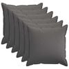 vidaXL Kussensloop 6 st HOUTEN Lichtgrijs 80 x 80 cm Faux Linnen