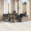 vidaXL Tuin Sofa Set met kussen met opslag met kussen 13 pcs Grijs