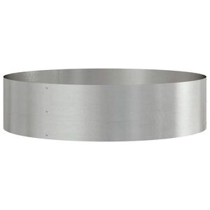vidaXL Plantenring Zilver 80 x 80 x 20 cm Roestvrij staal