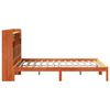 vidaXL Bed met boekenkast zonder matras grenenhout wasbruin 140x200 cm