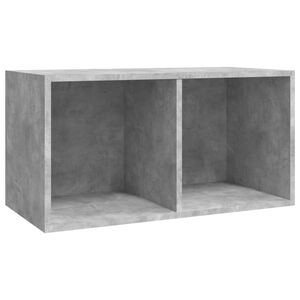 vidaXL Opbergbox voor LP's 71x34x36 cm bewerkt hout betongrijs
