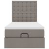 vidaXL Ottoman bed met matras en LED's 80x200cm stof taupe