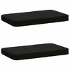 vidaXL 2-delige Bankkussens VUGHT 2 pcs 100% Polyester Zwart