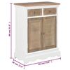 vidaXL Dressoir 60x30x80 cm massief hout wit