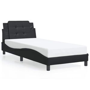 vidaXL Bedframe zonder matras "Zadar" kunstleer zwart 90x200 cm