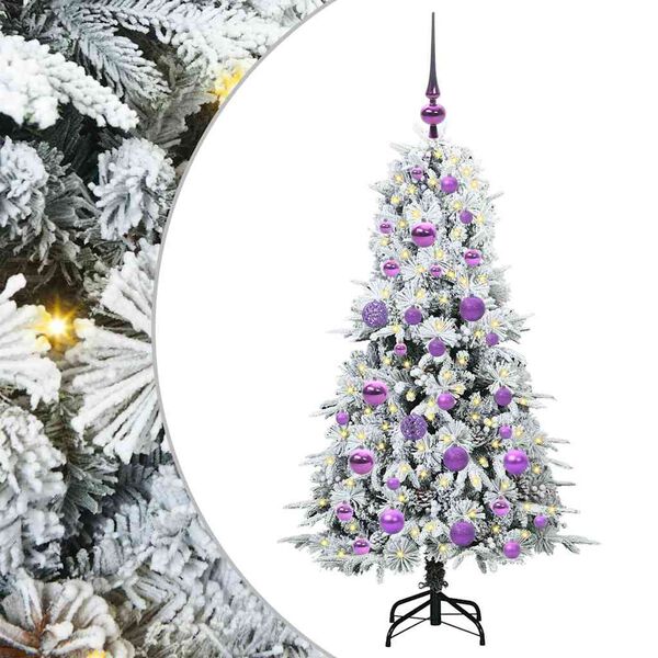 vidaXL Kunstmatige Inklapbare Kerstboom Wit 120 cm PE en PVC