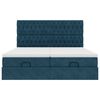 vidaXL Ottoman bed met matrassen 160x200cm fluweel donkerblauw