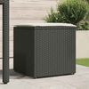 vidaXL Kussenbox met opslag Zwart 50 x 50 x 50 cm poly rattan