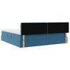 vidaXL Opslag bed met matras Donkerblauw 200 x 200 cm Fluweel