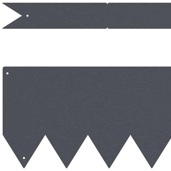 vidaXL Tuinrand 20 pcs Antraciet 100 x 0.05 x 20 cm Koudgewalst staal