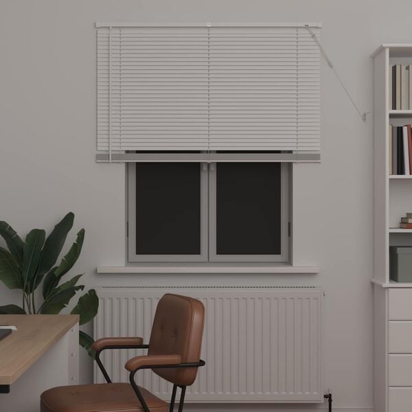 vidaXL Venetiaanse Blind Verstelbaar Wit 150 x 120 cm PVC