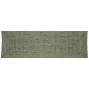 vidaXL Gebied Tapijt Olijfgroen 80 x 300 cm Jute