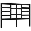 vidaXL Hoofdbord 126x4x104 cm massief grenenhout zwart
