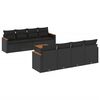 vidaXL Patio Sofa Set 8-zits Black
