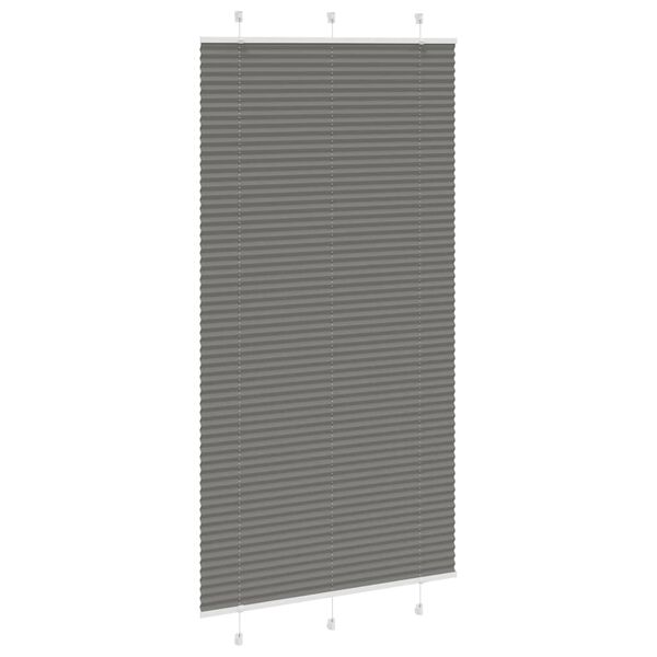 vidaXL Pliss&eacute; rolgordijn 105x200 cm stofbreedte 104,4 cm antraciet