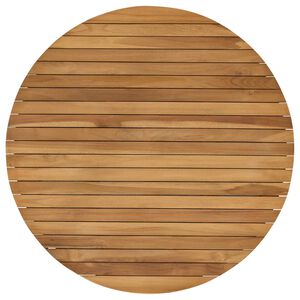 vidaXL Tafelblad &Oslash; 80 x 3,5 Rond Massief Teakhout Naturel