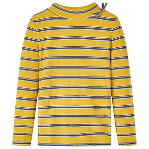 Kindershirt met lange mouwen 140 okerkleurig