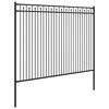 vidaXL Spike Hek Zwart 200 x 200 cm Gepoedercoat staal