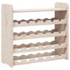 vidaXL Wijnrek met bovenblad 67,5x25x60 cm massief grenenhout