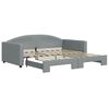 vidaXL Slaapbank met onderschuifbed 100x190 cm stof lichtgrijs (VS)