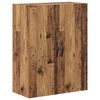 vidaXL Hoge kast 2 pcs Oudhout Ge&euml;ngineerd hout en glas