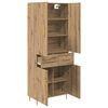 vidaXL Highboard Artisan Eiken 69,5 x 34 x 180 cm Bewerkt hout
