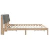 vidaXL Bedframe met Gevoerd Hoofdgedeelte Bruin 200 x 200 cm