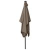 vidaXL Parasol met LED's en stalen paal 2x3 m taupe