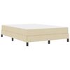 vidaXL Boxspringbed met matras Cr&egrave;me 140 x 190 cm Stof
