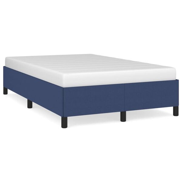 vidaXL Bedframe zonder matras 120x200 cm stof blauw