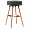 vidaXL Barstoelen 2 st stof donkergrijs