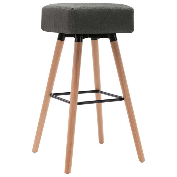vidaXL Barstoelen 2 st stof donkergrijs