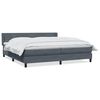 vidaXL Boxspring met matras fluweel donkergrijs 200x210 cm
