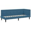 vidaXL Hoekbedframe met hoofdeinde Blauw 80 cm x 200 cm Fluweel
