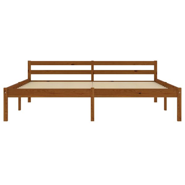 vidaXL Bedframe massief grenenhout honingbruin 180x200 cm
