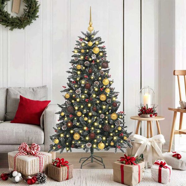 vidaXL Kunstkerstboom met 150 LED Groen 150 cm PVC en Plastic en Staal
