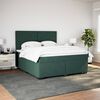 vidaXL Boxspring met matras fluweel donkergroen 180x200 cm