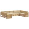 vidaXL Buiten bankenset 9 st Wit en Beige Massief Acaciahout
