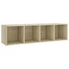 vidaXL Tv-meubelen 2st 142,5x35x36,5 cm bewerkt hout sonoma eikenkleur
