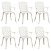 vidaXL Tuinstoelen 6 st gietaluminium wit
