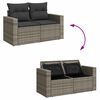 vidaXL 8-delige Loungeset met kussens poly rattan grijs
