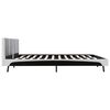 vidaXL Bedframe kunstleer zwart en wit 150x200 cm